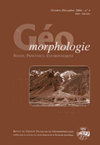 Geomorphologie-Relief Processus Environnement杂志封面
